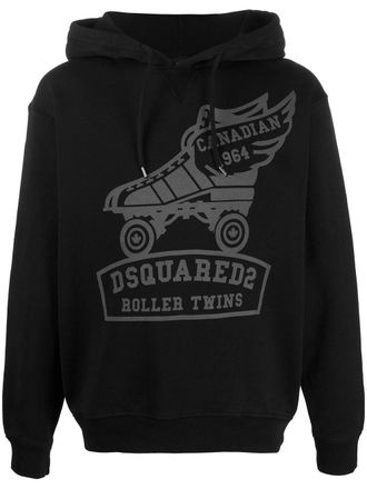 Dsquared2 Hoodie met logoprint - Zwart