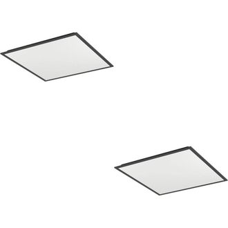Loops 2 PACK Sleek Black Square Ceiling Light for Stylish Indoor Space