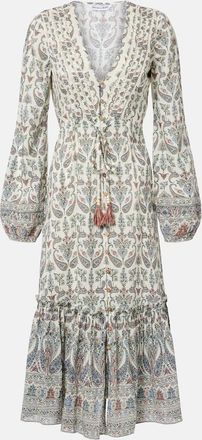 Veronica Beard Vani paisley ruffled midi dress