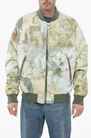 Balmain Reversible Bomber with Sky Multicolor Print Balmain