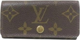 Louis Vuitton Pre-owned Multicles 4 Monogram Fabric Key Case - Dames - Vintage Accessoires - Bruin - ONE Size - Vintage