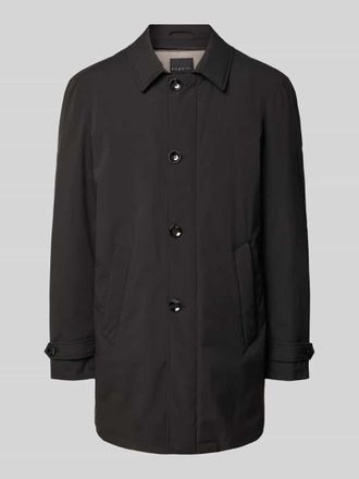 Bugatti Mantel mit Kentkragen in BLACK, Gr&ouml;&szlig;e 48