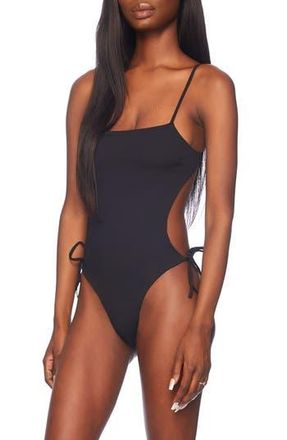 Susana Monaco Tie Back One-Piece Monokini Swimsuit in Black at Nordstrom Rack, Size X-Small