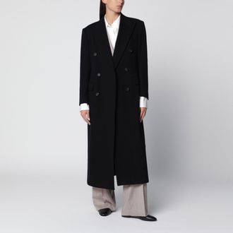Tagliatore Cappotto doppiopetto nero in lana