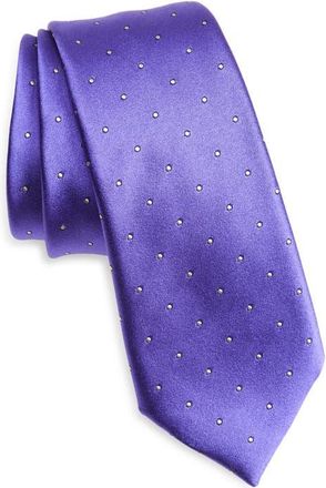 Tom Ford Polka Dot Mulberry Silk Satin Tie in Ultra Violet at Nordstrom
