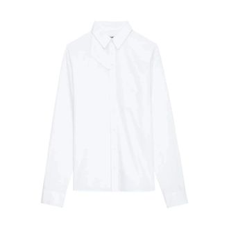 Zadig&Voltaire Overhemden, Dames, Wit, M, Leer, Tyrone Pop Shirt