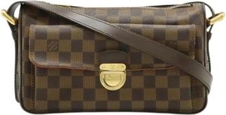 Louis Vuitton Pre-owned Damier Canvas Shoulder Bag - Dames - Vintage Schoudertas - Bruin - ONE Size - Vintage