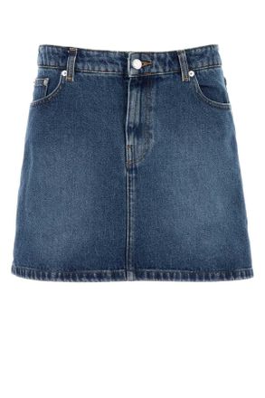A.P.C. Denim Moss Mini Skirt