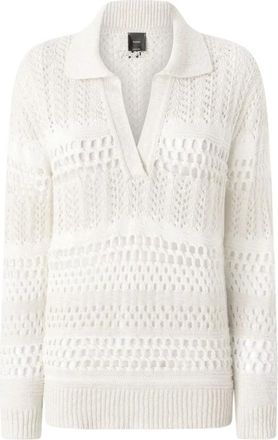 Pinko Pinko, Truien & Vesten, Dames, Wit, XS, Katoen, Gorzano Katoen-Linnen Trui