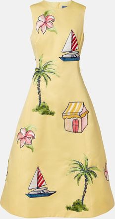 LEO LIN Abito midi con perline