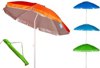 Trade Shop Trade Shop - Ombrellone Mare 180 Cm Con Snodo Palo Acciaio Con Sacca Colori Assortiti 4096258