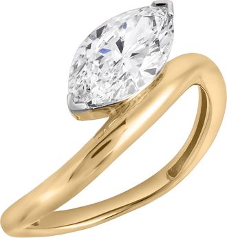 LuvMyJewelry Lana 1.5 Ct Marquise Lab Grown Diamond Engagement Ring in 14K Gold