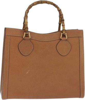 Gucci Pre-owned Handbags, female, Brown, Size: ONE SIZE Pre-owned Leather Handbag
