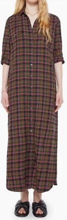 Xirena Natalie Shirt Dress In Espresso Plaid
