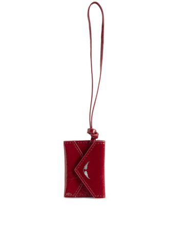 Zadig&Voltaire Love Message leather pouch charm - Rosso