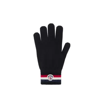 Moncler Moncler Tricolor Wool Gloves, Men, Black, Size: Xl