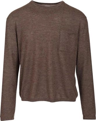 Acne Studios Cashmere Trui met Ronde Hals - Heren - Cashmere truien - Bruin - M - Kasjmier - Truien & Vesten