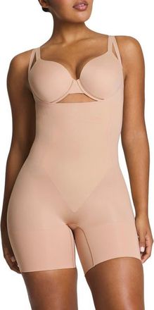 Spanx SPANXsculpt GoFigure Open Bust Shaper Bodysuit in Chai at Nordstrom, Size X-Large