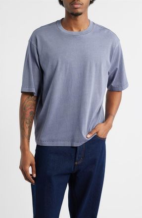 BP. Garment Dyed Boxy Crop T-Shirt in Grey Folkstone at Nordstrom, Size Xx-Large