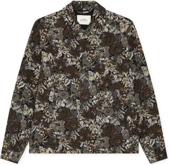 Les Deux Rose Jacquard Overshirt - Heren - Jassen - Bruin - Maat: L Katoen