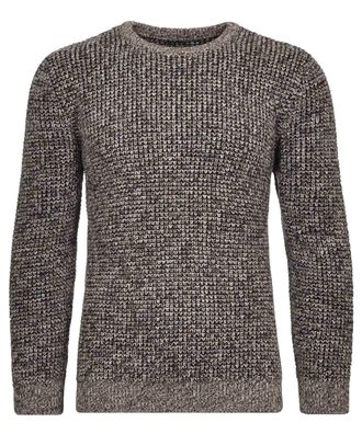 Ragman Rundhalspullover RAGMAN, Herren, Gr. 52, grau (taupe, grau mouliniert, 187), 100% Baumwolle, Rundhals, Pullover Rundhalspullover