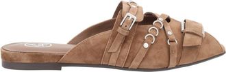 Ash Brown Brigit Suede Flat Mules