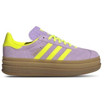 adidas Womens Originals Gazelle Bold - Shoes Powder Plum/Solar Yellow/Gold Met Size 06.0