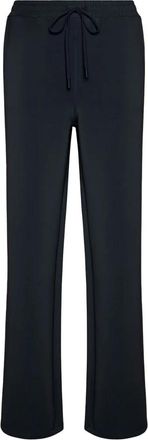 Elena Miro Pantaloni palazzo in scuba stof met elastische- verstelbare tailleband met trekkoord - Dames - Sweatpants - Blauw - XL - Broeken