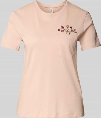 Only Regular Fit T-Shirt aus reiner Baumwolle Modell POLLY in Hellrosa, Größe S