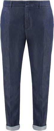 Dondup Heren, Broeken, Blauw, Maat: W31 Katoen