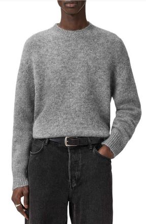 AllSaints Coby Crewneck Wool & Mohair Sweater in Grey Marl at Nordstrom, Size Xx-Large