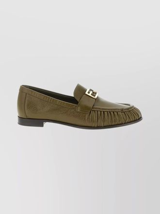 Fendi lamb leather loafers