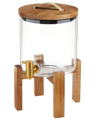 Twine Modern Manor Wood & Glass Drink Dispenser