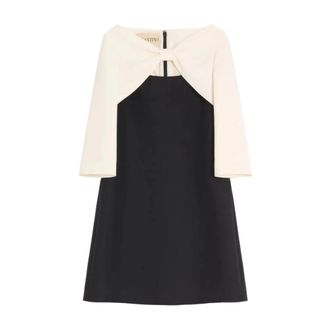 Valentino Garavani Crepe Couture Short Dress - female - Valentino Garavani - Short Dresses - Black - S - Dresses