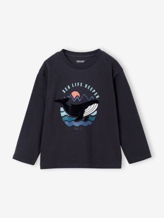 Vertbaudet T-shirt gar&ccedil;on imprim&eacute; devant anthracite