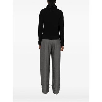 Maison Margiela Ribbed Knit Cardigan - Black