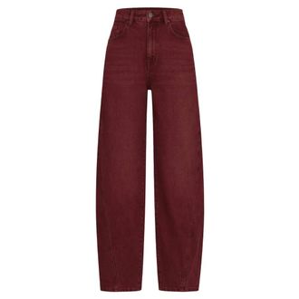 By-Bar Amsterdam Begum Jeans - Dames - Jeans - Rood - Maat: XL Katoen