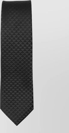 Emporio Armani slim silk tie textured pattern design