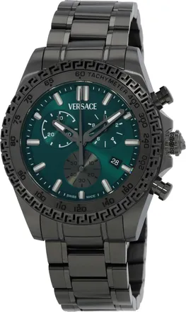 Versace Chrono X Quartz Green Dial Mens Watch VE9K00624