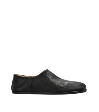Maison Margiela Black Tabi Leather Loafers