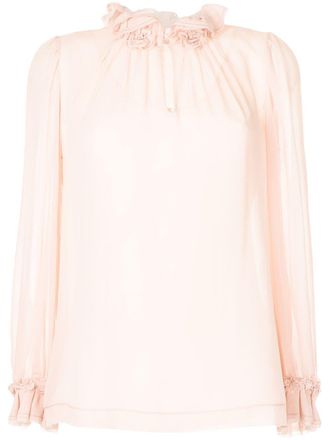 Shiatzy Chen Blusa con ruches - Rosa