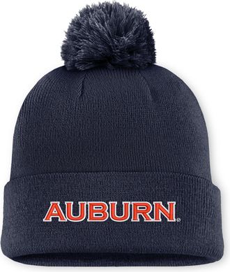 Nike Auburn Peak Nike Mens College Cuffed Beanie in Blue | NC1641SAUN-V72