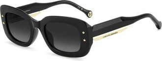 Carolina Herrera Gradient Rectangular Zonnebrillen - Dames - Accessoires - Zwart - Maat: 50 MM