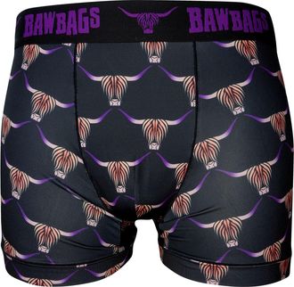 Bawbags Highland Cow Technical Boxer Shorts - 4XL New for Him Men Boys All Ages 95% Cotton Black