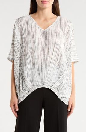 Patrizia Luca Untuck V-Neck Top in Grey at Nordstrom Rack, Size Large/x-Large