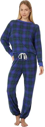 Honeydew Intimates Star Seeker Long Set Womens Pajama Sets Noel Plaid : LG, Polyester/Rayon/Spandex