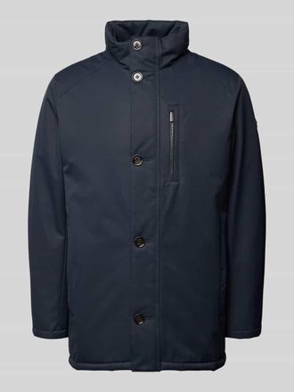 Bugatti Regular Fit Parka mit Stehkragen in Marine, Gr&ouml;&szlig;e 54