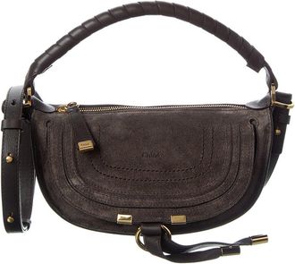 Chlo&eacute; Marcie Mini Suede & Leather Shoulder Bag