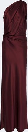 The Sei Draped one-shoulder silk satin gown