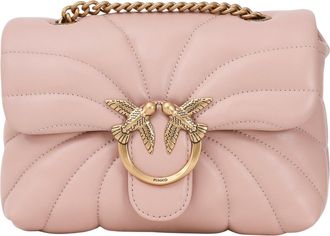 Pinko Love Puff Mini CL Sheep Nappa Quilt S Cipria - Antique Gold